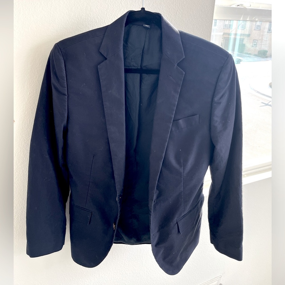 J Crew Thompson Jacket Mens 34S Short Sport Coat Blazer Blue Navy Suits size S